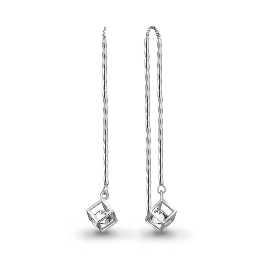 

Серьги из серебра с фианитом Aquamarine Aquamarine 48621_925_р, 48621_925_р