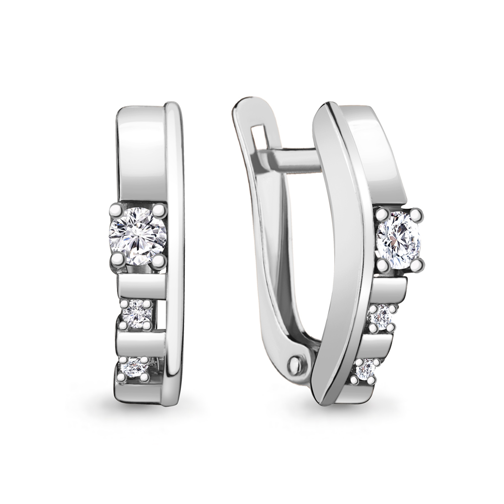 

Серьги из серебра с фианитом Aquamarine Aquamarine 48616А_925_р, 48616А_925_р