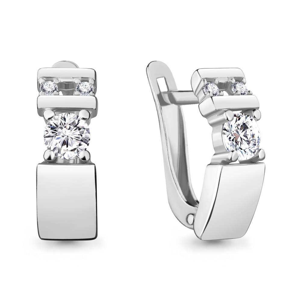 

Серьги из серебра с фианитом Aquamarine Aquamarine 48614А_925_р, 48614А_925_р