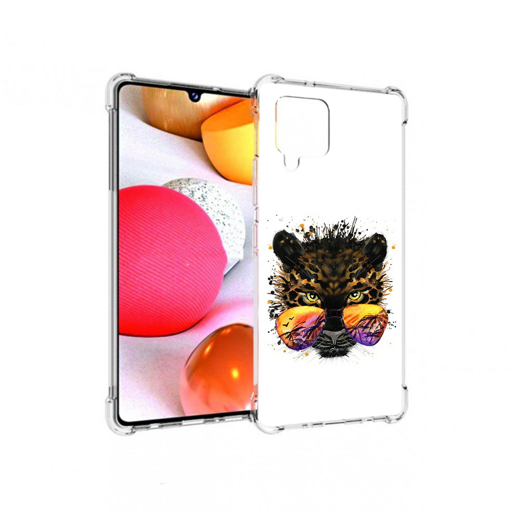 

Чехол MyPads Tocco для Samsung Galaxy A42 тропический леопард (PT226910.539.649), Прозрачный, Tocco