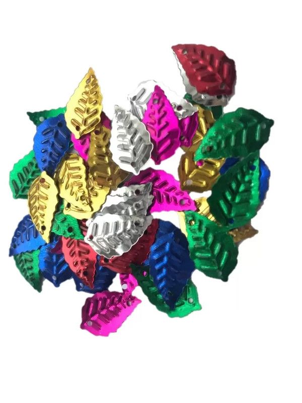 Пайетки Schreiber Листики TZ_S-1451 в инд. пакетиках 6 цветов 1 пакетик