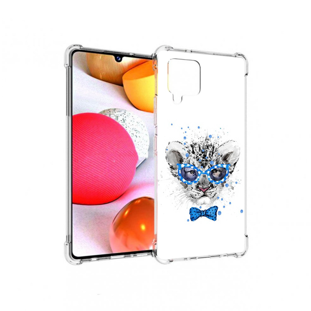 

Чехол MyPads Tocco для Samsung Galaxy A42 тигренок с бабочкой (PT226910.539.642), Прозрачный, Tocco