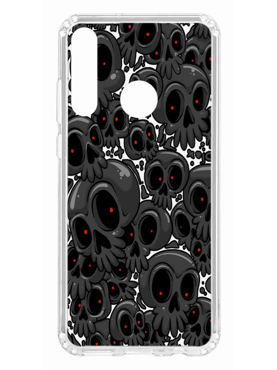 

Чехол на Huawei Y6p 2020 Kruche Print Skull gray