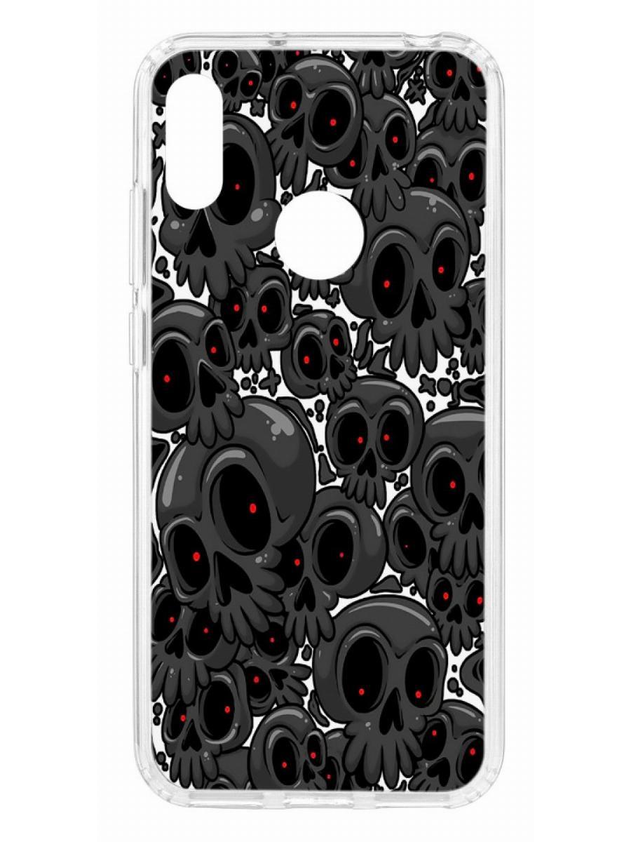 

Чехол на Huawei Y6 2019 Kruche Print Skull gray