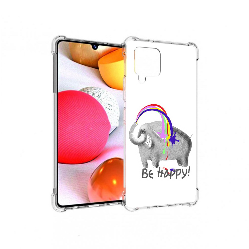 

Чехол MyPads Tocco для Samsung Galaxy A42 счастливый слон (PT226910.539.632), Прозрачный, Tocco