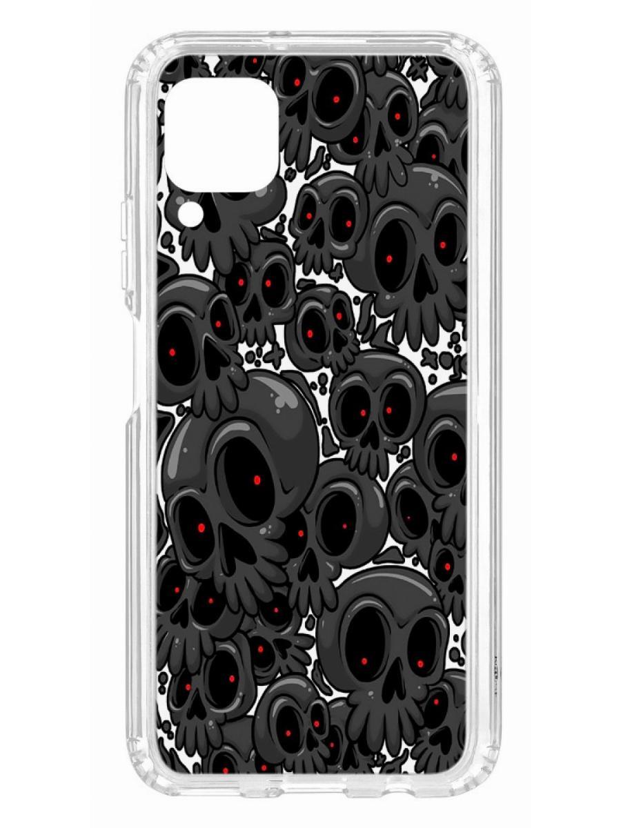 

Чехол на Huawei P40 Lite Kruche Print Skull gray