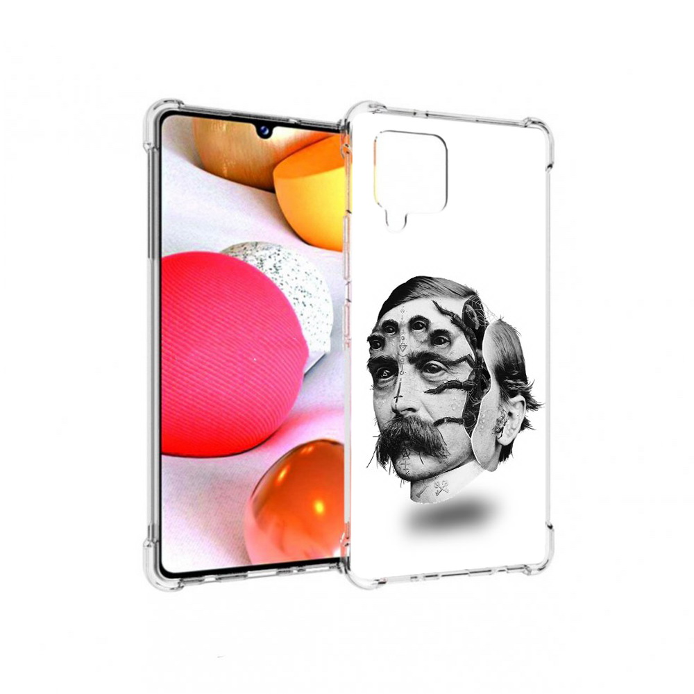 

Чехол MyPads Tocco для Samsung Galaxy A42 страшное лицо мужчины (PT226910.539.629), Прозрачный, Tocco
