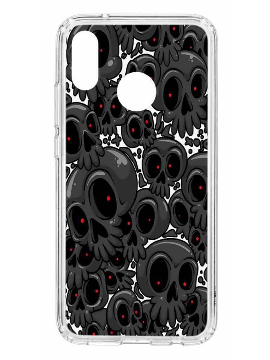 

Чехол на Huawei P20 Lite Kruche Print Skull gray