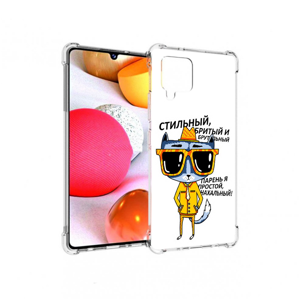 

Чехол MyPads Tocco для Samsung Galaxy A42 стильный кот (PT226910.539.625), Прозрачный, Tocco