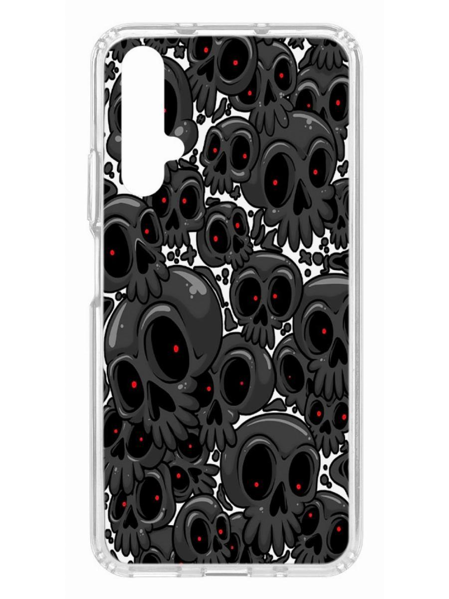 

Чехол на Huawei Honor 20 Kruche Print Skull gray