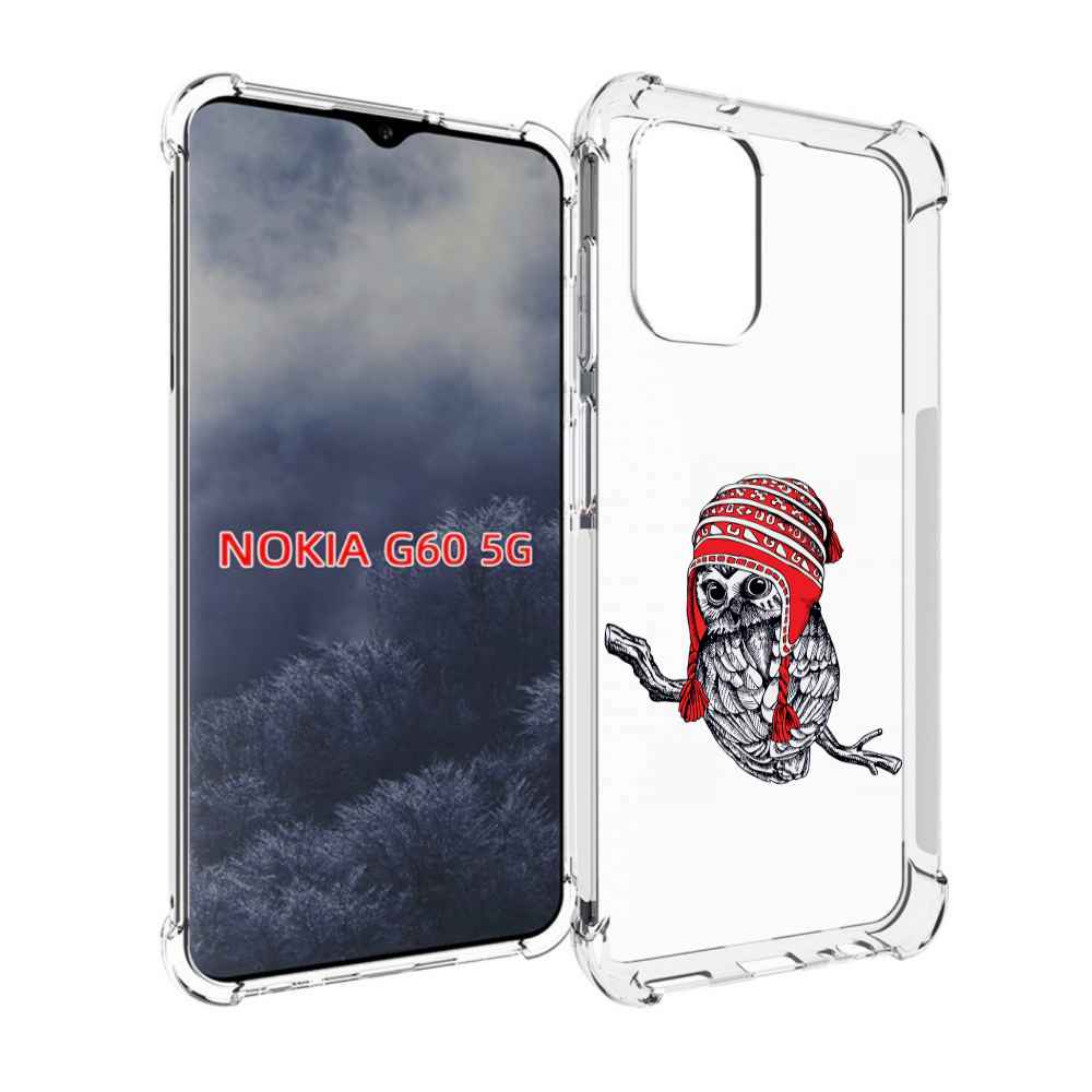 

Чехол MyPads сова-в-красной-шапке-на-веточке для Nokia G60 5G, Прозрачный, Tocco