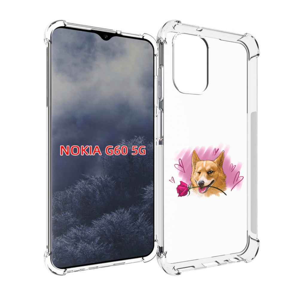 

Чехол MyPads собачка-с-розочкой для Nokia G60 5G, Прозрачный, Tocco