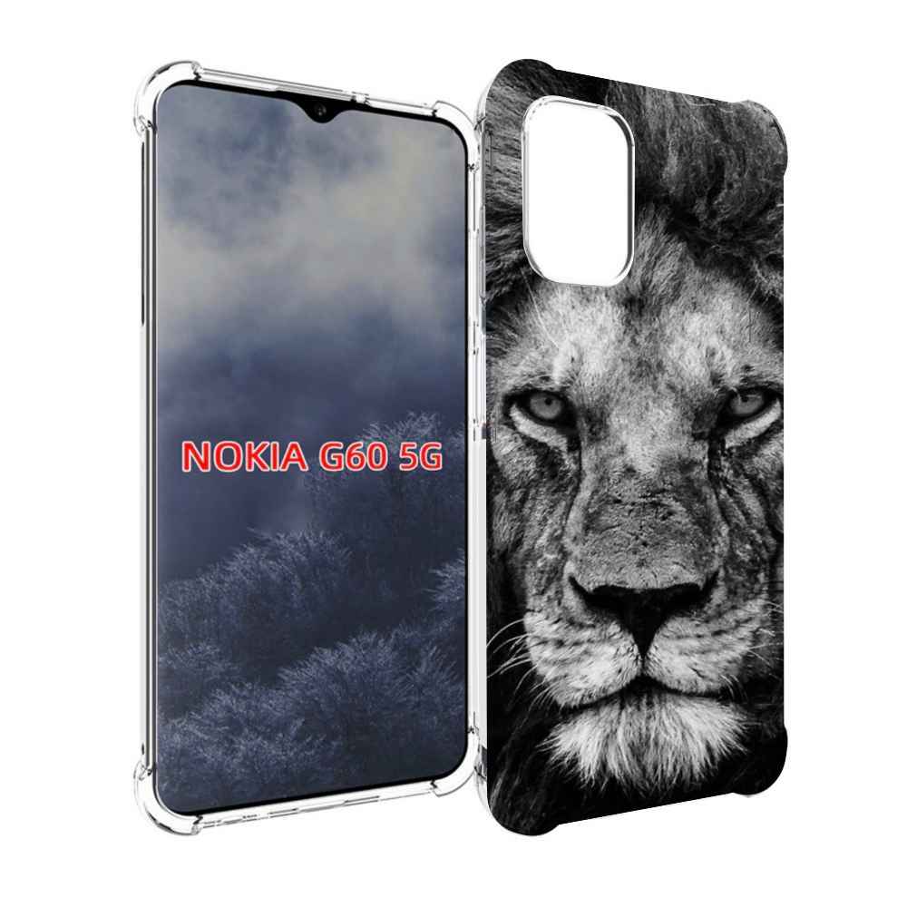 

Чехол MyPads смуглый лев мужской для Nokia G60 5G, Прозрачный, Tocco