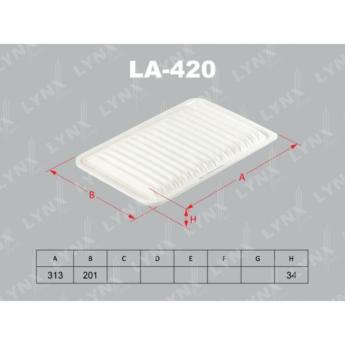 

Фильтр воздушный двигателя LYNXauto LYNXauto_LA1533, LA1533