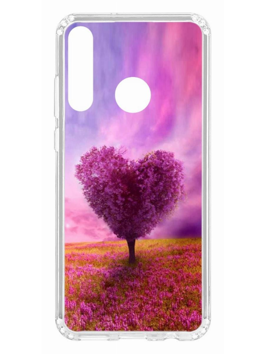 фото Чехол на huawei y6p 2020 kruche print pink heart кruче