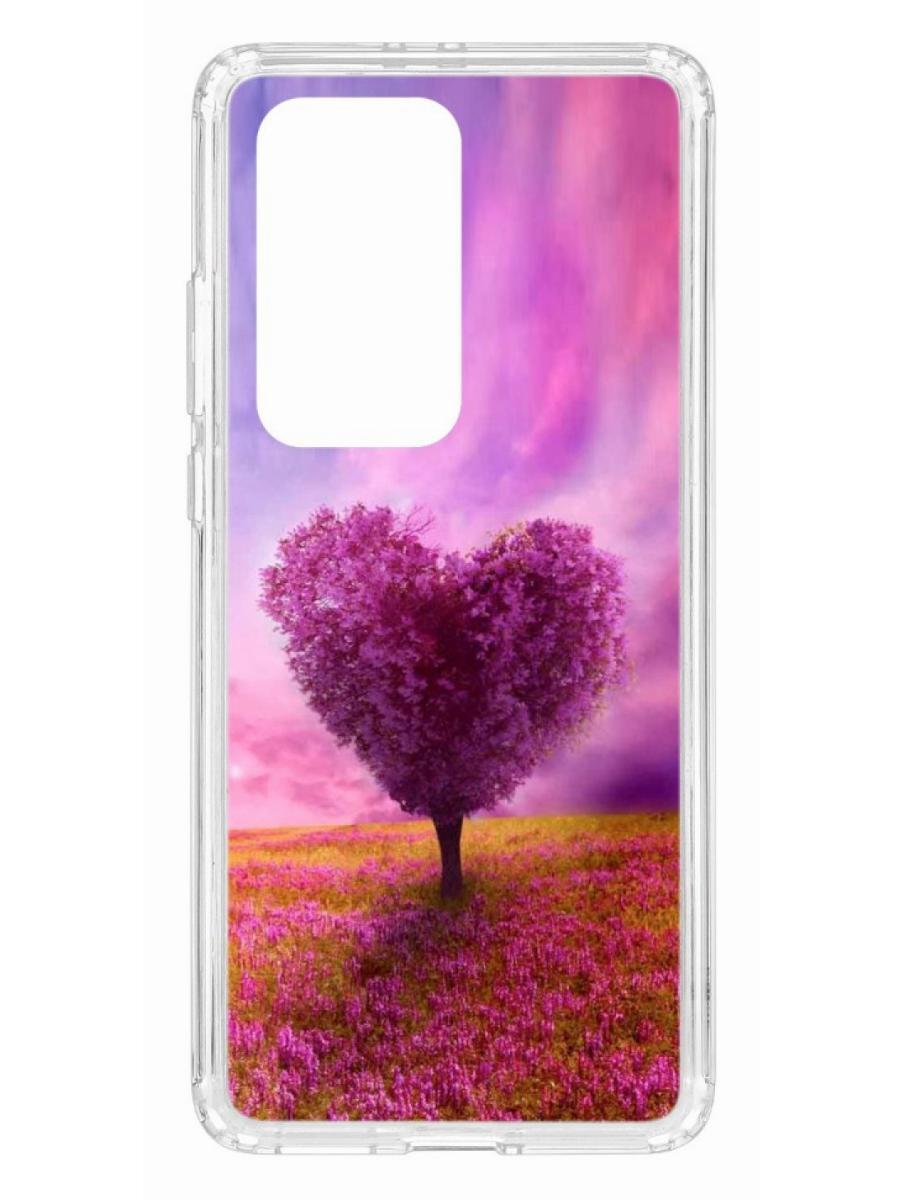 фото Чехол на huawei p40 pro+ kruche print pink heart кruче