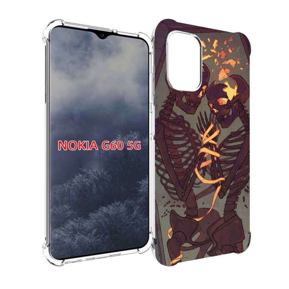 

Чехол MyPads скелеты в гробу для Nokia G60 5G, Прозрачный, Tocco