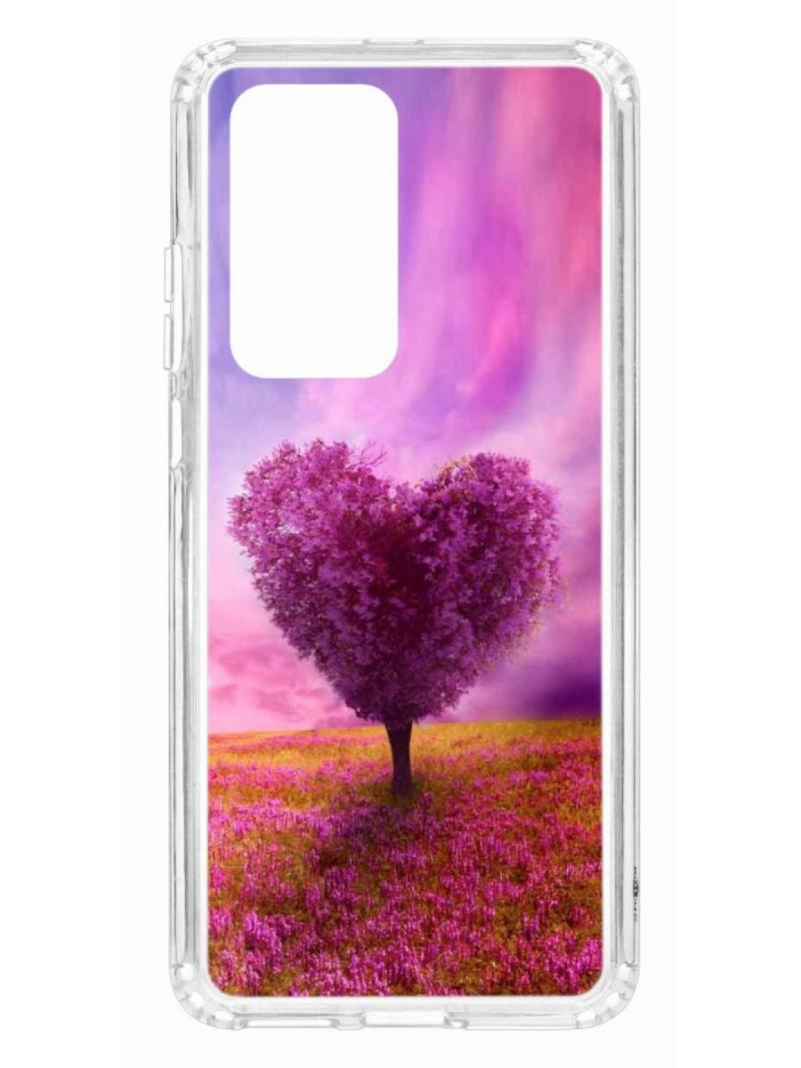 фото Чехол на huawei p40 pro kruche print pink heart кruче