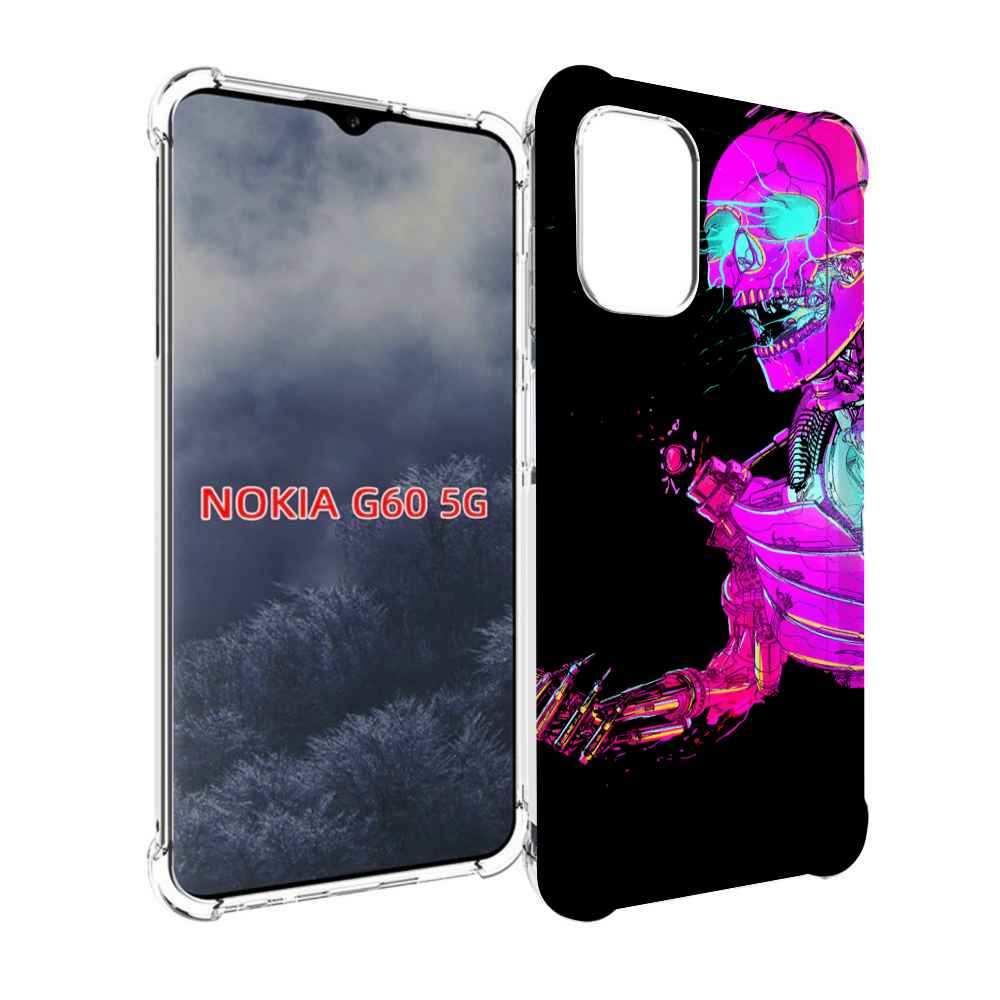 

Чехол MyPads скелет-робот-фиолетовый для Nokia G60 5G, Прозрачный, Tocco