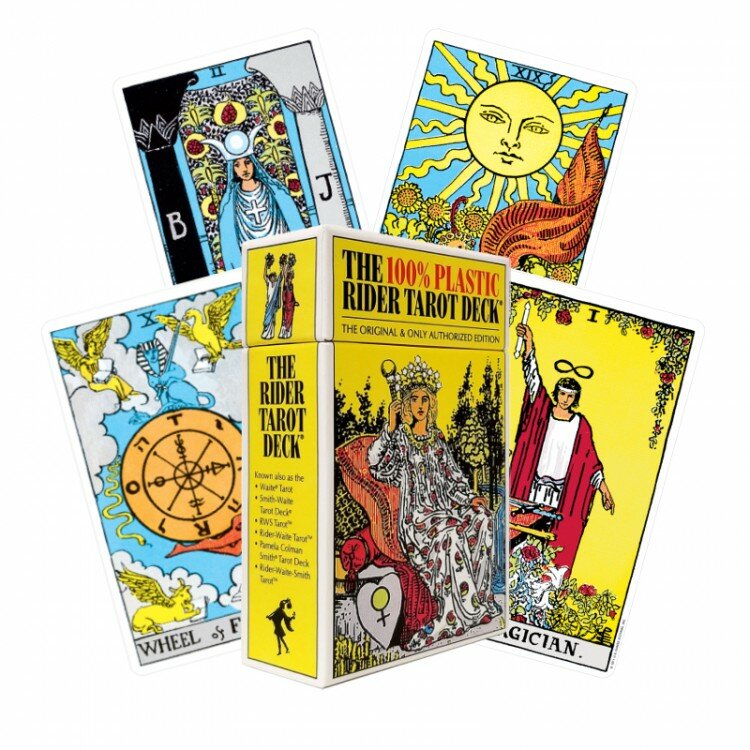 Пластиковые Карты Таро Уэйта Пластиковые Карты Таро Уэйта / The 100% Plastic Rider Tarot Cards Deck синий, размер 182 x 117 x 34 мм