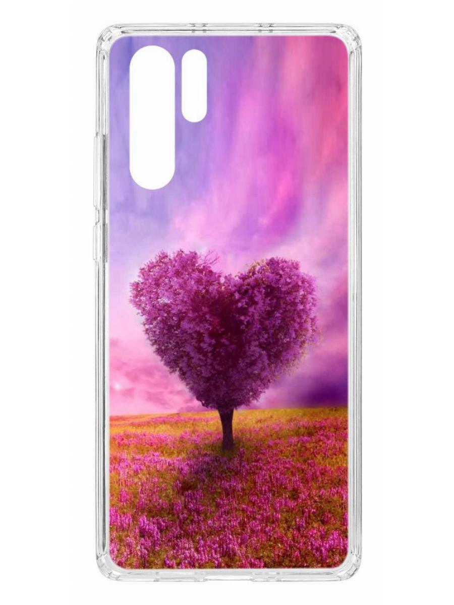 Чехол на Huawei P30 Pro Kruche Print Pink heart