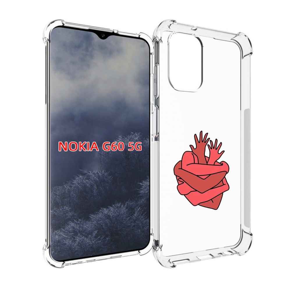 

Чехол MyPads сердце из ручек для Nokia G60 5G, Прозрачный, Tocco