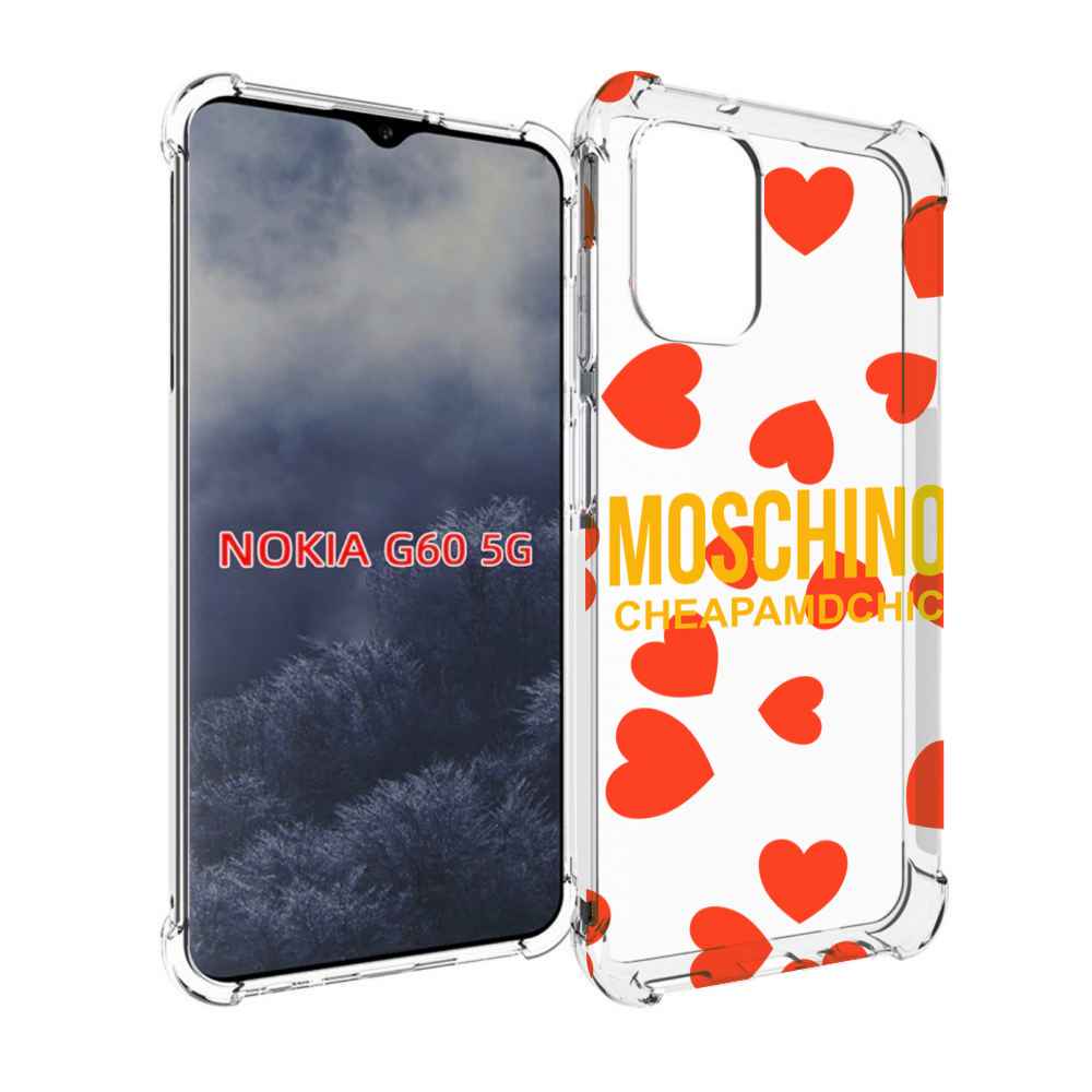 

Чехол MyPads сердца-москино для Nokia G60 5G, Прозрачный, Tocco