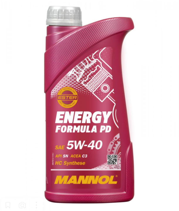 фото Масло моторное синтетическое mannol 7913 energy formula pd 5w40, 1 литр.