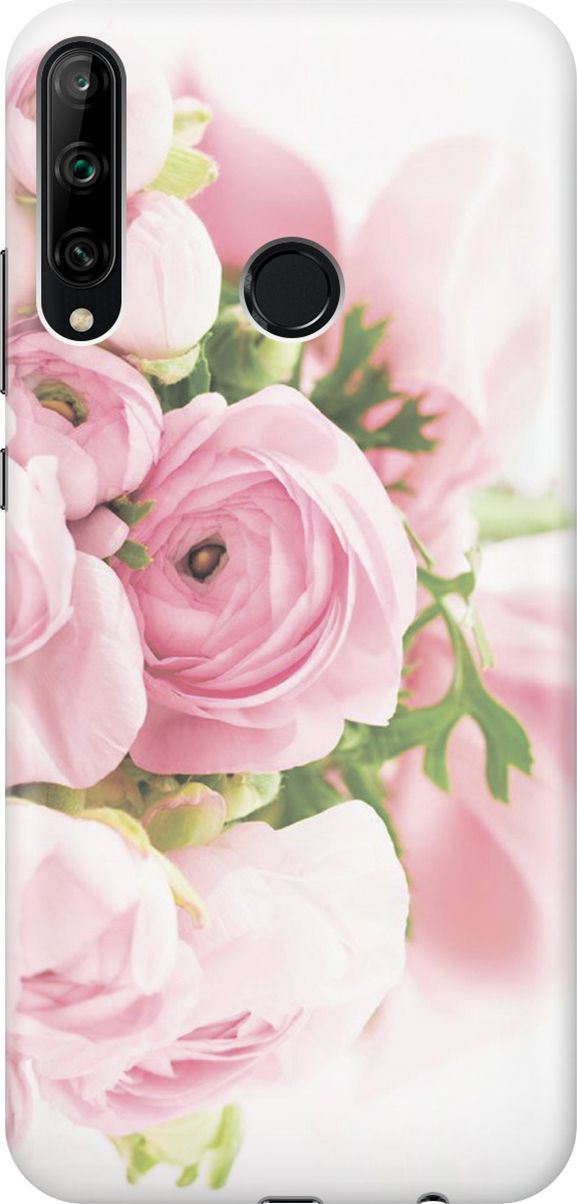 

Чехол на Honor 9C/Huawei P40 Lite E "Розовые розы", Белый;розовый, 358