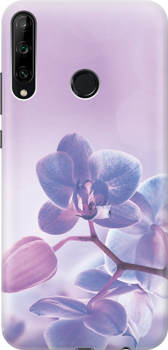 

Чехол на Honor 9C/Huawei P40 Lite E "Лиловые орхидеи", Голубой;фиолетовый, 358
