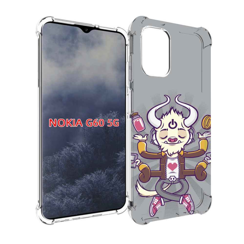 

Чехол MyPads рогатый любитель поиграть для Nokia G60 5G, Прозрачный, Tocco