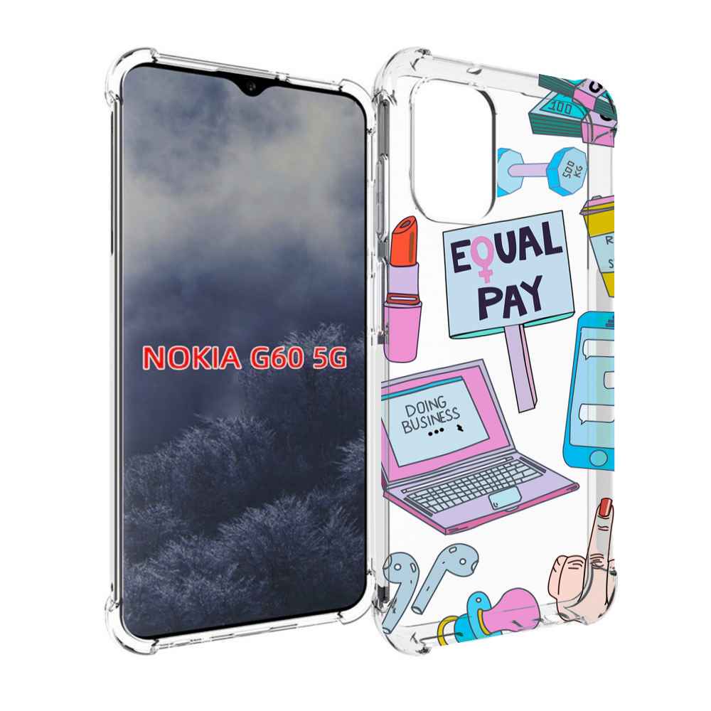 

Чехол MyPads разные-штучки для Nokia G60 5G, Прозрачный, Tocco