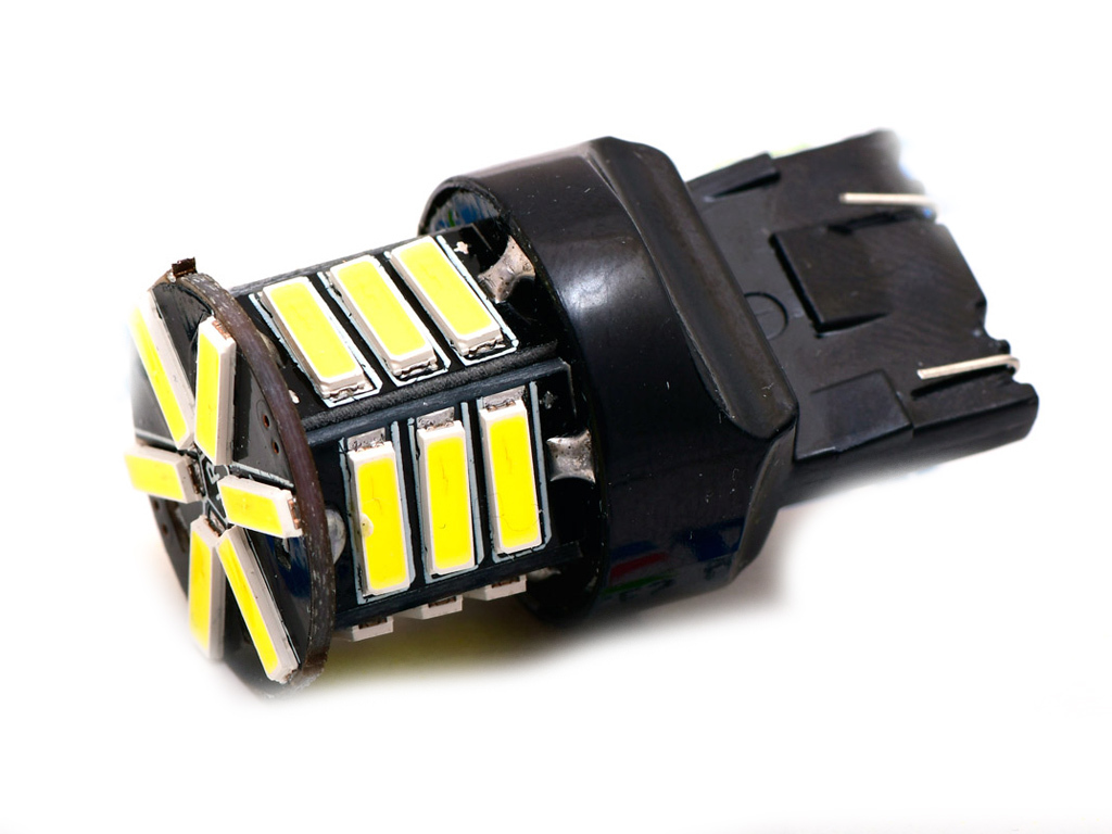 

Светодиодная автомобильная лампа W21W - T20 - 7443 - W3х16q - 21 SMD 7020 Black 2 шт., W21W - T20 - 7443 - W3х16q - 21 SMD 7020 Black