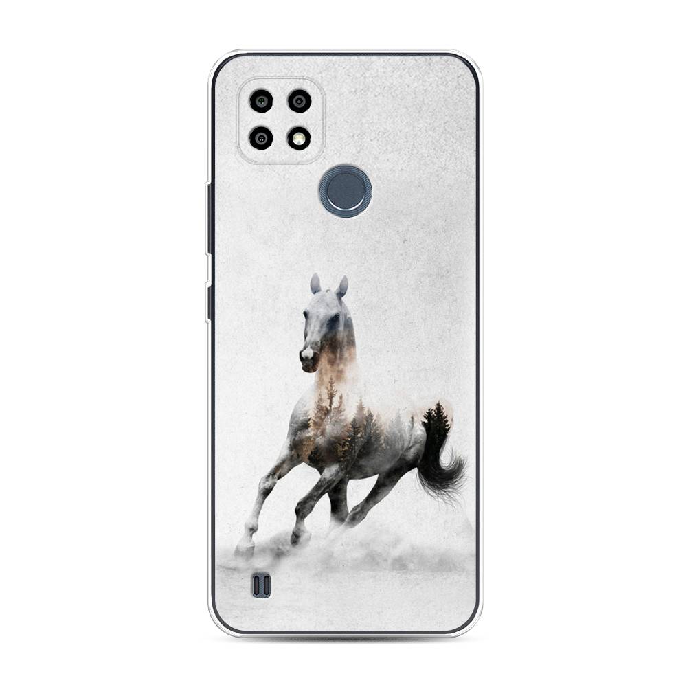 

Чехол Awog на Realme C25Y "Лошадь лес", 2510950-2