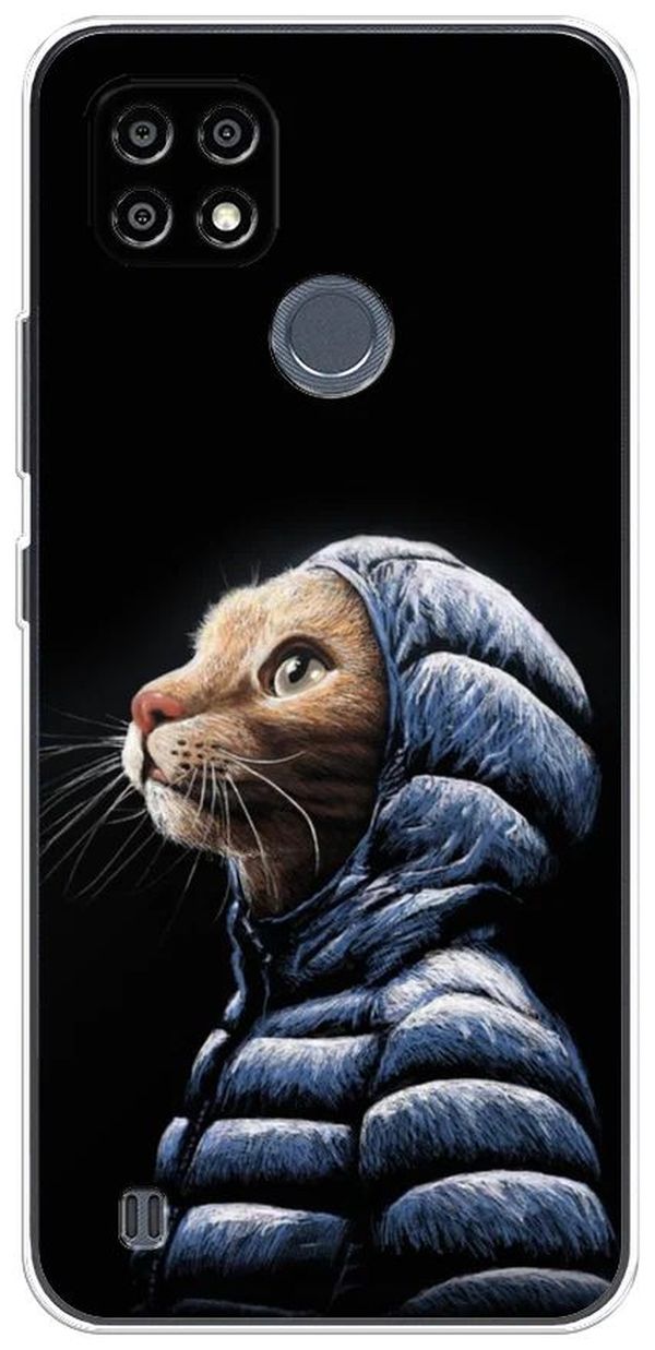 

Чехол Awog на Realme C25Y "Кот в капюшоне", Разноцветный, 2510950-2