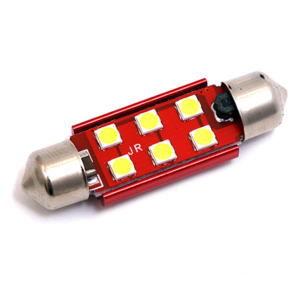 

Светодиодная автомобильная лампа C5W FEST 41 мм - 6 SMD 2835 Белый (1 шт-лампа.), C5W FEST 41 мм - 6 SMD 2835 Белый