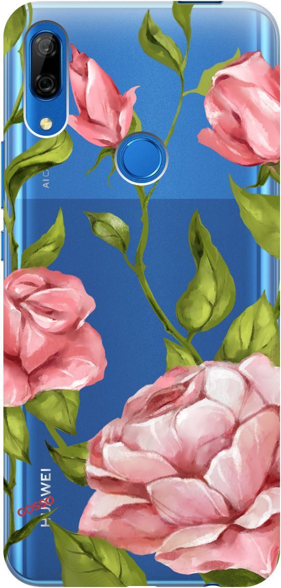 

Чехол на Honor 9X/Huawei P Smart Z/Y9 Prime (2019) "Amazing Roses" прозрачный, Прозрачный;белый, 671