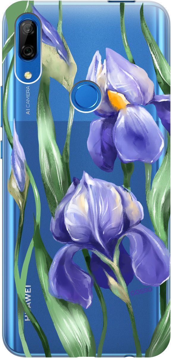 

Чехол на Honor 9X/Huawei P Smart Z/Y9 Prime (2019) "Amazing Irises" прозрачный, Прозрачный;белый, 671