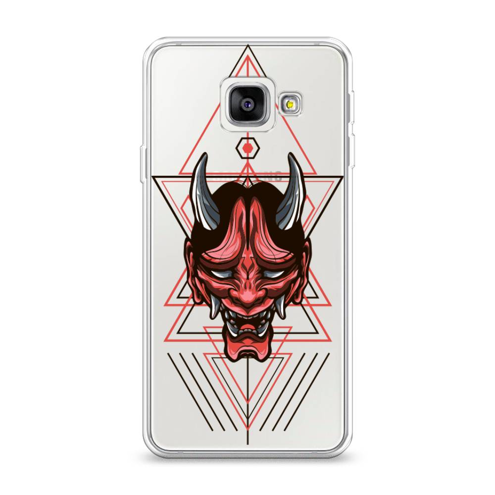 

Чехол на Samsung Galaxy A3 2016 "Hanya Oni mask", Серый;красный;черный, 20250-4