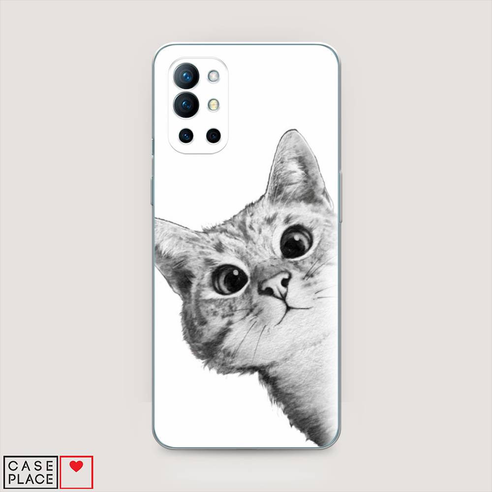 фото Чехол awog "кот рисунок черно-белый" для oneplus 9r