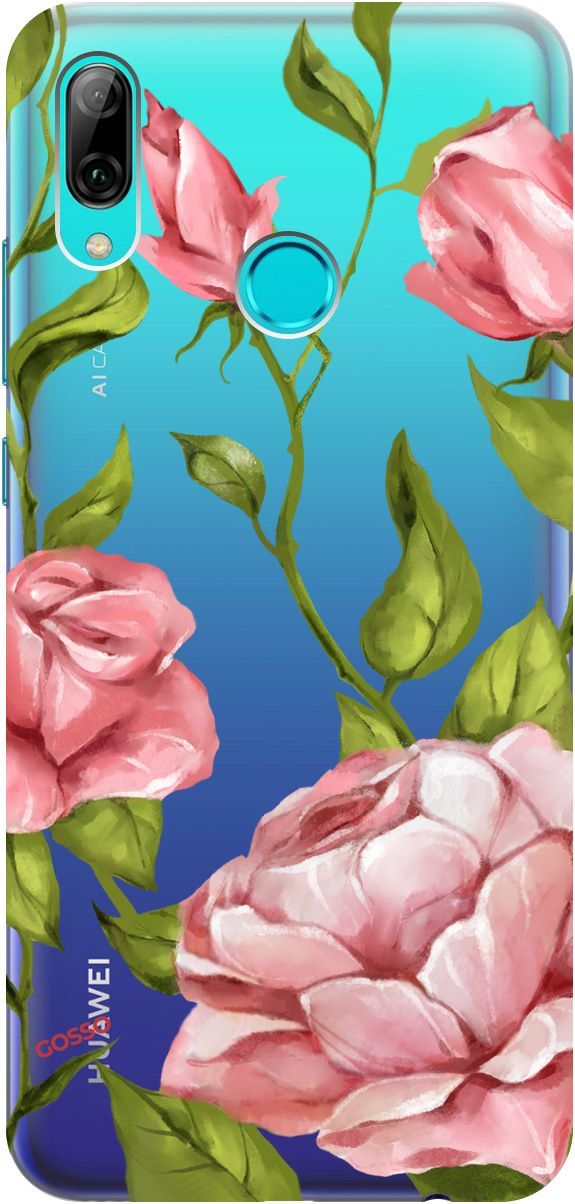 

Чехол на Honor 10 Lite/Huawei P Smart (2019) "Amazing Roses" прозрачный, Прозрачный;белый, 670
