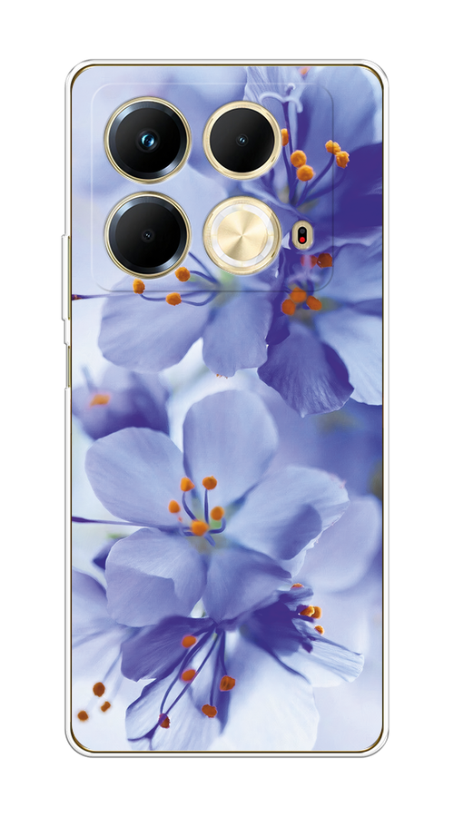 

Чехол на Infinix Note 40 "Фиолетовые цветки", Фиолетовый;синий, 3105850-1
