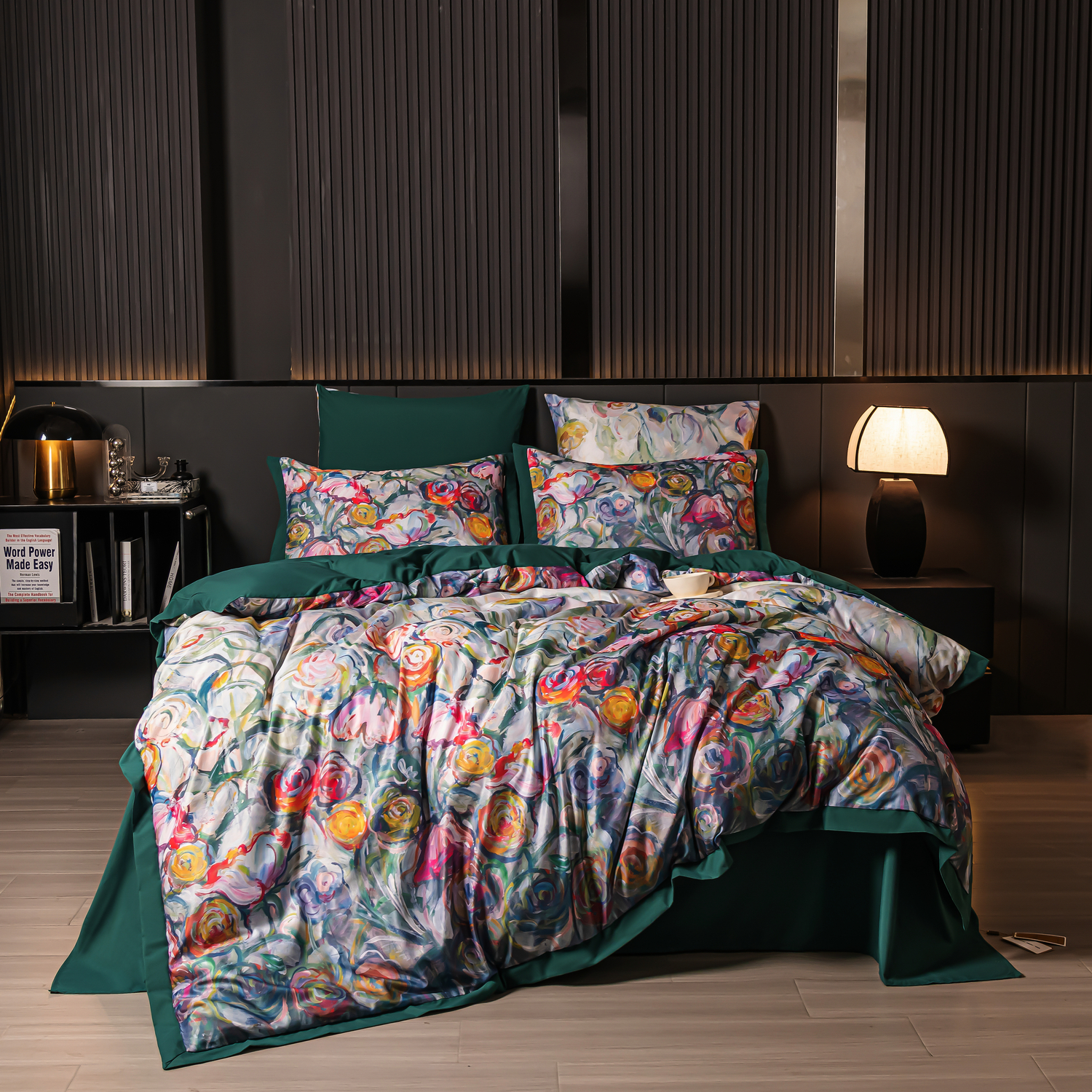 

Комплект постельного белья Viva-Home Textile MS014 двуспальный, 4 наволочки, Magic Sleep