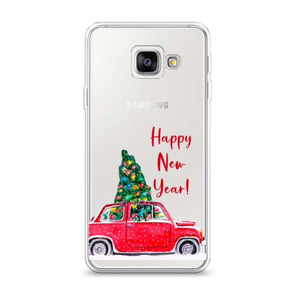 

Чехол на Samsung Galaxy A3 2016 "Happy New Year", Красный;зеленый, 20250-5