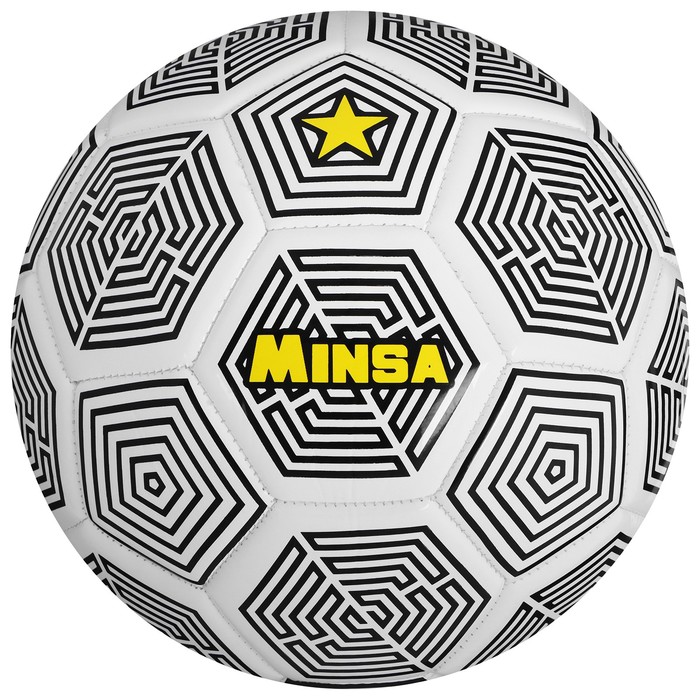 Мяч футбольный MINSA, PU, машинная сшивка, 32 панели, размер 5, 420 г