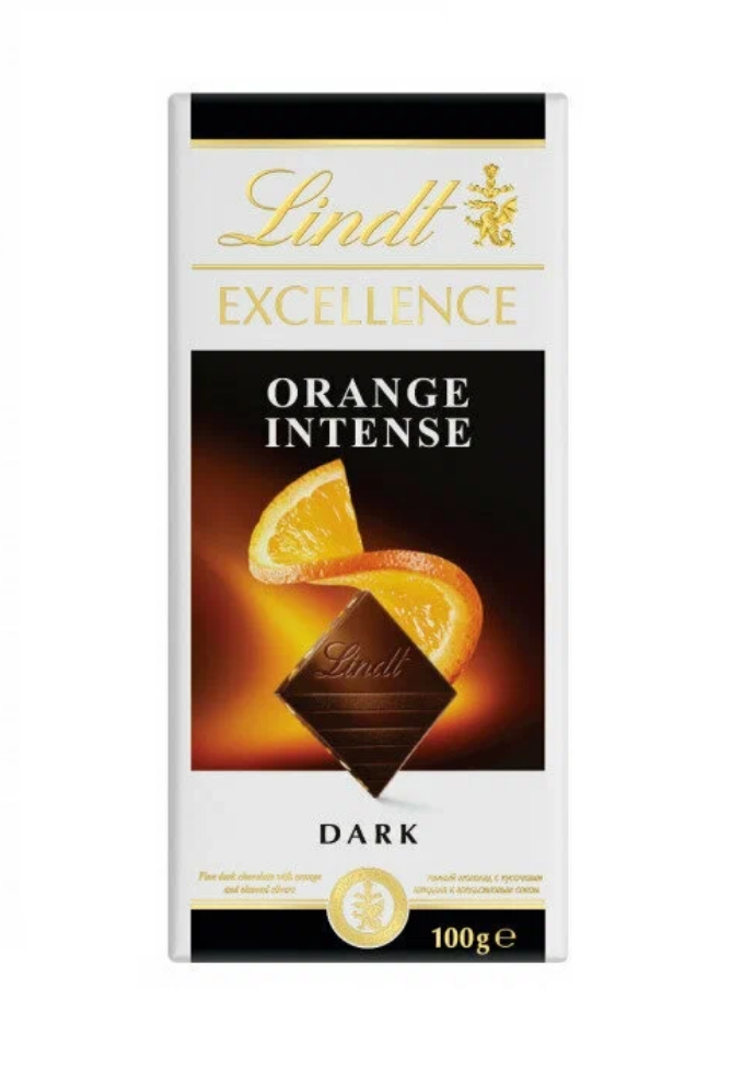 Шоколад Lindt Excellence, с кусочками апельсина, 100 г