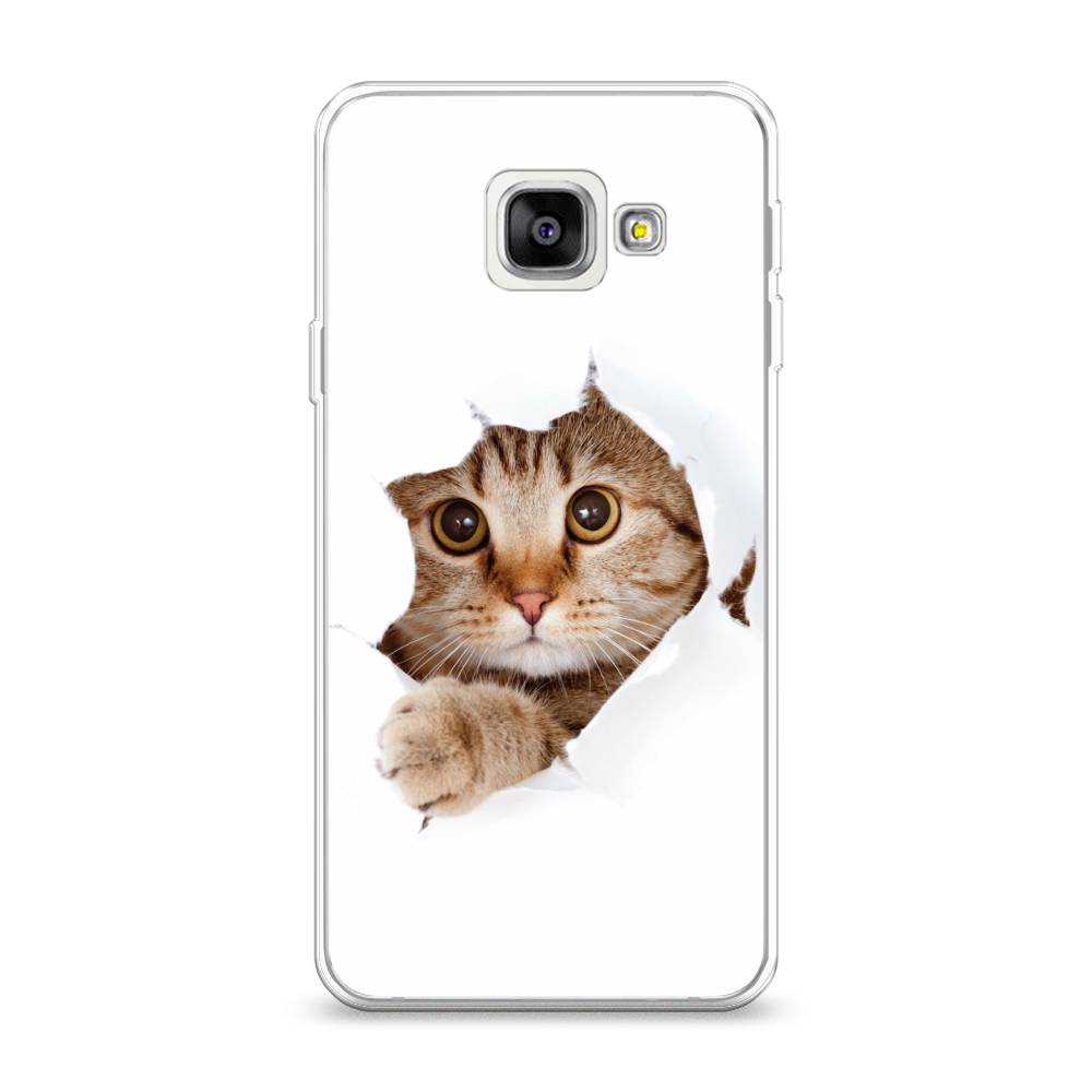 

Чехол на Samsung Galaxy A3 2016 "Кот и бумага", Белый;коричневый, 20250-1