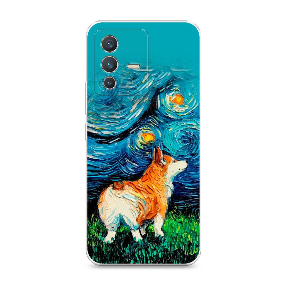 

Чехол на Vivo V23 "Корги звёздная ночь", Коричневый;белый;зеленый, 266050-1