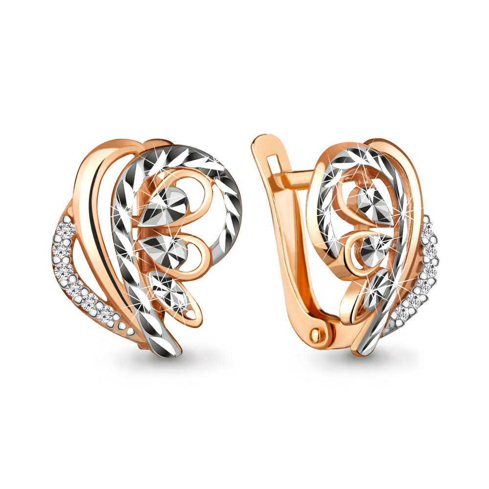 

Серьги из красного золота с фианитом Aquamarine Aquamarine 48591А_585_кз, 48591А_585_кз