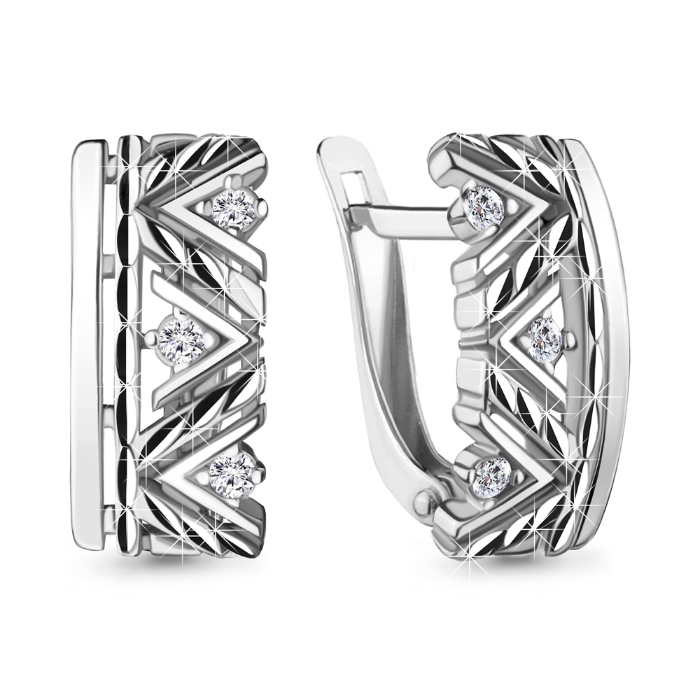 

Серьги из серебра с фианитом Aquamarine Aquamarine 48584А_925_р, 48584А_925_р